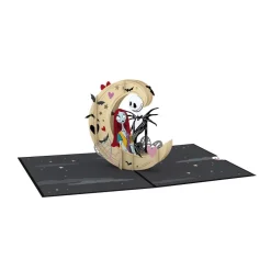 Lovepop Pop-Up Bouquets|Handcrafted Paper Flowers|Handcrafted Paper Flowers: Disney Tim Burton's The Nightmare Before Christmas Eternally Yours Roses (6-Stem) with My Nightmare Come True Pop-Up Card