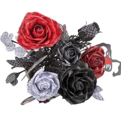 Lovepop Pop-Up Bouquets|Handcrafted Paper Flowers|Handcrafted Paper Flowers: Disney Tim Burton's The Nightmare Before Christmas Eternally Yours Roses (6-Stem) with My Nightmare Come True Pop-Up Card
