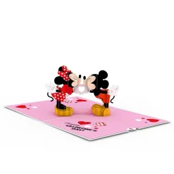 Lovepop Pop-Up Bouquets|Handcrafted Paper Flowers|Handcrafted Paper Flowers: Disney's Mickey & Minnie Lovestruck Roses (6-Stem) with Love You Lots Pop-Up Card
