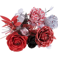 Lovepop Pop-Up Bouquets|Handcrafted Paper Flowers|Handcrafted Paper Flowers: Disney's Mickey & Minnie Lovestruck Roses (6-Stem) with Love You Lots Pop-Up Card