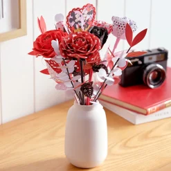 Lovepop Pop-Up Bouquets|Handcrafted Paper Flowers|Handcrafted Paper Flowers: Disney's Mickey & Minnie Lovestruck Roses (6-Stem) with Love You Lots Pop-Up Card