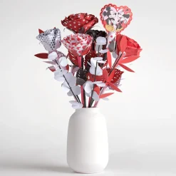 Lovepop Pop-Up Bouquets|Handcrafted Paper Flowers|Handcrafted Paper Flowers: Disney's Mickey & Minnie Lovestruck Roses (6-Stem) with Love You Lots Pop-Up Card