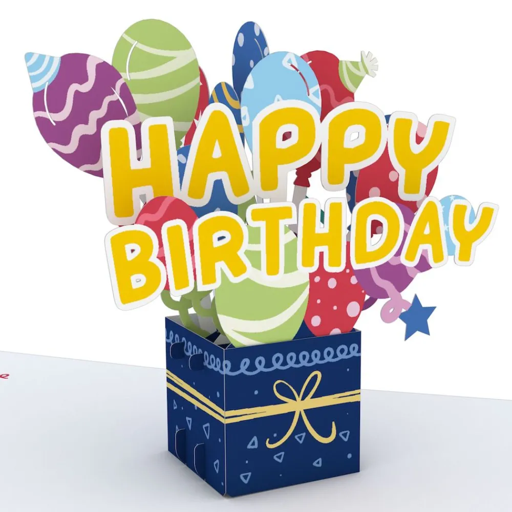 Lovepop Birthday|Happy Birthday Balloon Box: Paperpop® Card