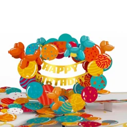 Lovepop Greeting Cards|Birthday|Happy Birthday Banner and Balloons Pop-Up Card