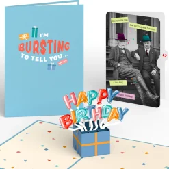 Lovepop Birthday|Happy Birthday Burst Pop-Up Card and Sentiment Set for Any Man