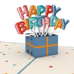 Lovepop Birthday|Happy Birthday Burst Pop-Up Card and Sentiment Set for Any Man