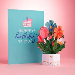 Lovepop Pop-Up Bouquets|Birthday|Happy Birthday Card with Mini Bouquet