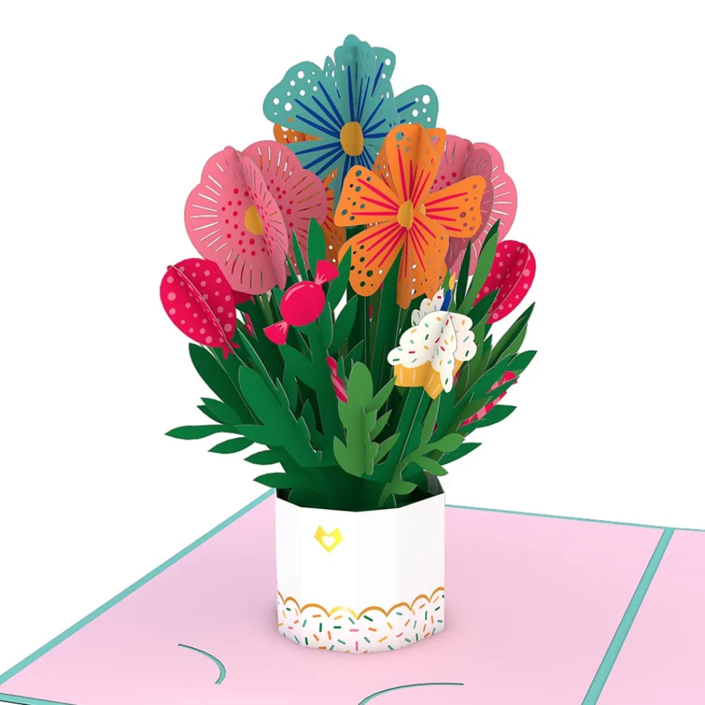 Lovepop Pop-Up Bouquets|Birthday|Happy Birthday Card with Mini Bouquet