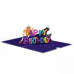 Lovepop Greeting Cards|Birthday|Happy Birthday Cats Pop-Up card