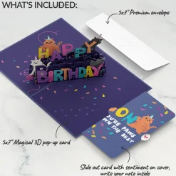 Lovepop Birthday|Happy Birthday Cats Pop-Up Card and Sentiment Set for Son