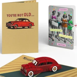 Lovepop Birthday|Happy Birthday Classic Car Pop-Up Card and Sentiment Set for Any Woman