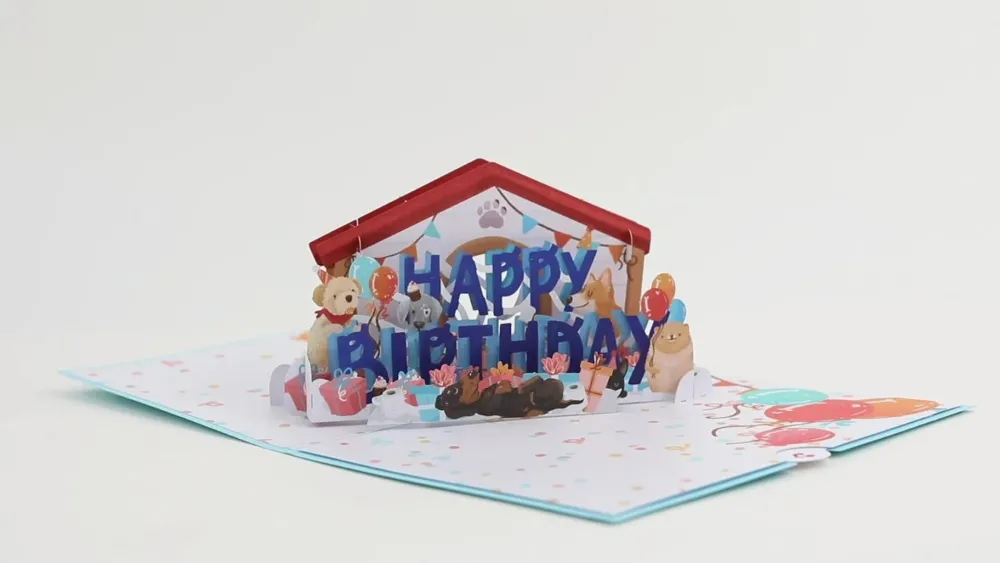 Lovepop Greeting Cards|Birthday|Happy Birthday Dogs Pop-Up Card