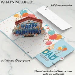 Lovepop Birthday|Dad|Happy Birthday Dogs Pop-Up Card and Sentiment Set for Dad