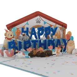 Lovepop Birthday|Dad|Happy Birthday Dogs Pop-Up Card and Sentiment Set for Dad