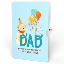 Lovepop Birthday|Dad|Happy Birthday Dogs Pop-Up Card and Sentiment Set for Dad