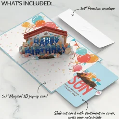 Lovepop Birthday|Happy Birthday Dogs Pop-Up Card and Sentiment Set for Son