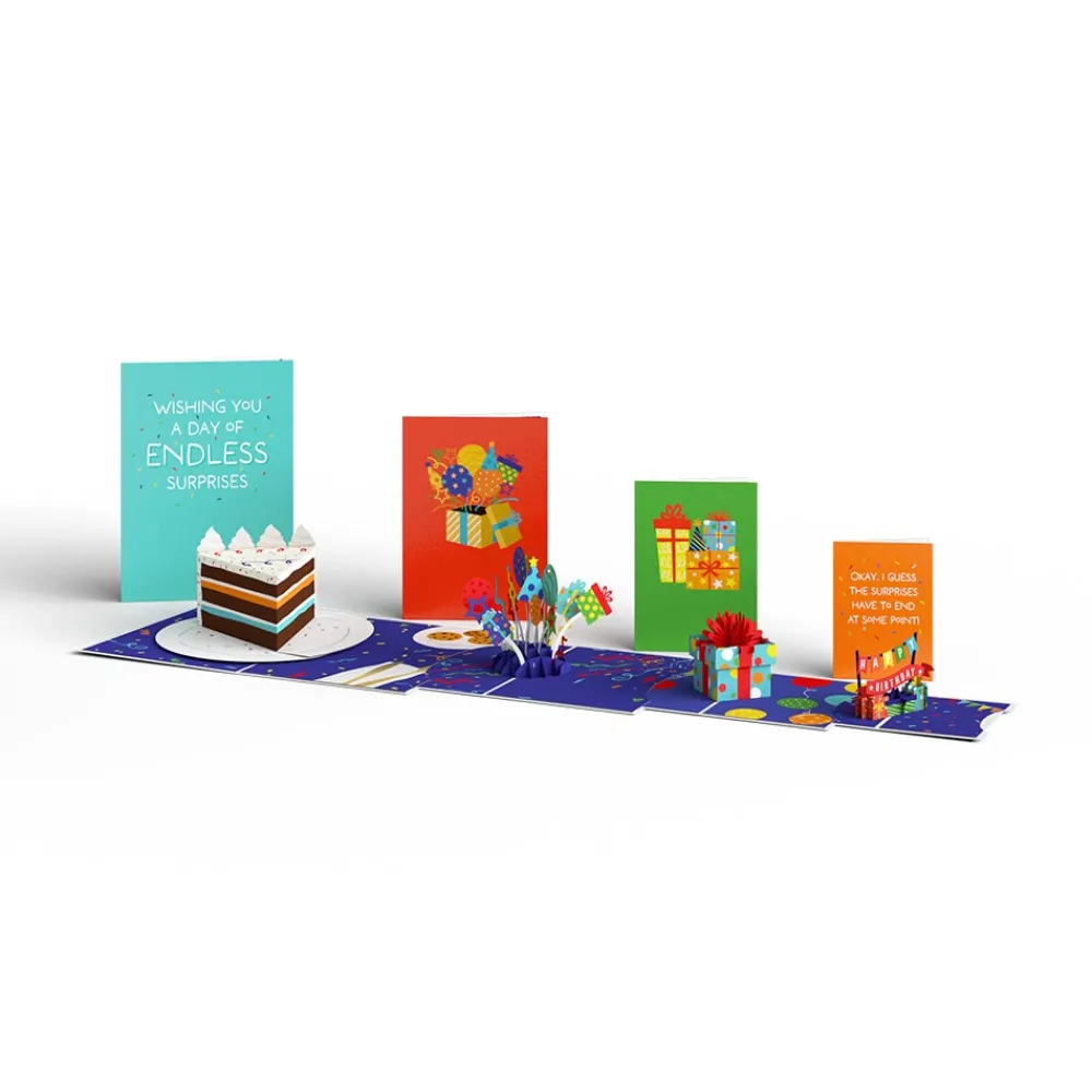 Lovepop Birthday|Happy Birthday Endless Surprises 4-in-1 Nesting Card