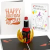 Lovepop Birthday|Happy Birthday Hot Stuff with Magic Hippo Pop-Up Card and Sentiment Set