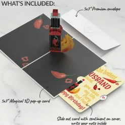 Lovepop Birthday|Him|Happy Birthday Hot Stuff Pop-Up Card and Sentiment Set for Husband