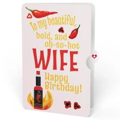 Lovepop Birthday|Her|Happy Birthday Hot Stuff Pop-Up Card and Sentiment Set for Wife