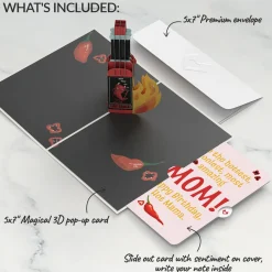 Lovepop Birthday|Her|Happy Birthday Hot Stuff Pop-Up Card and Sentiment Set for Mom