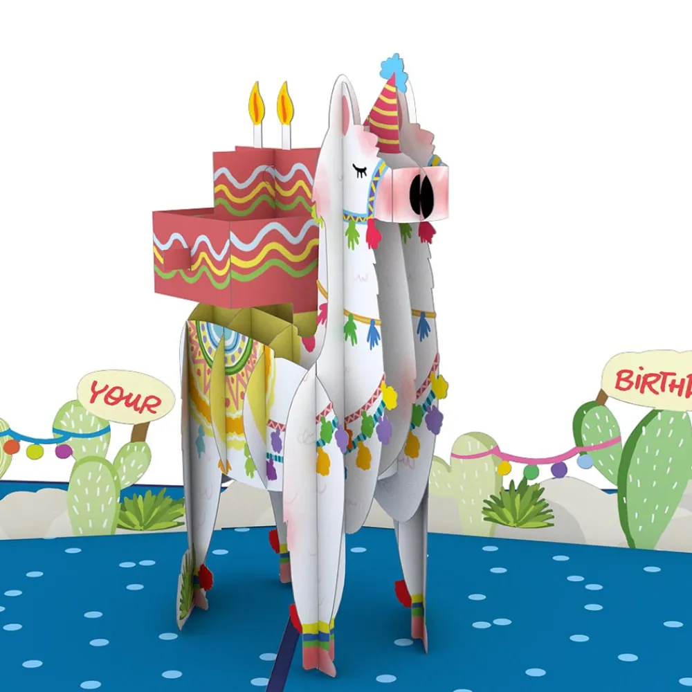 Lovepop Birthday|Kids|Happy Birthday Llama Pop-Up Card