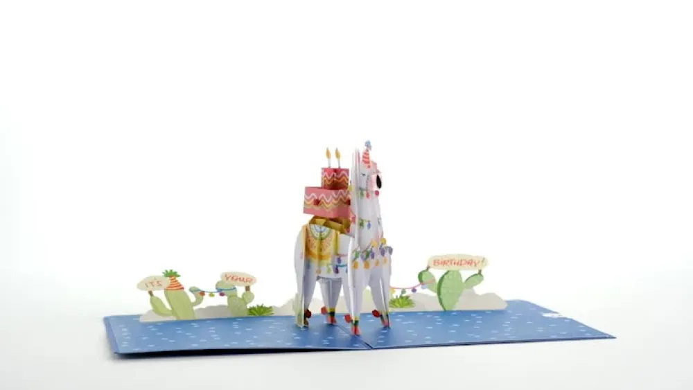 Lovepop Birthday|Kids|Happy Birthday Llama Pop-Up Card