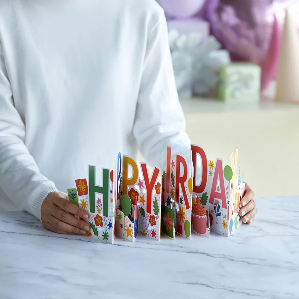 Lovepop Birthday|Her|Happy Birthday Loooooong Card™ (Expands to 2 feet)