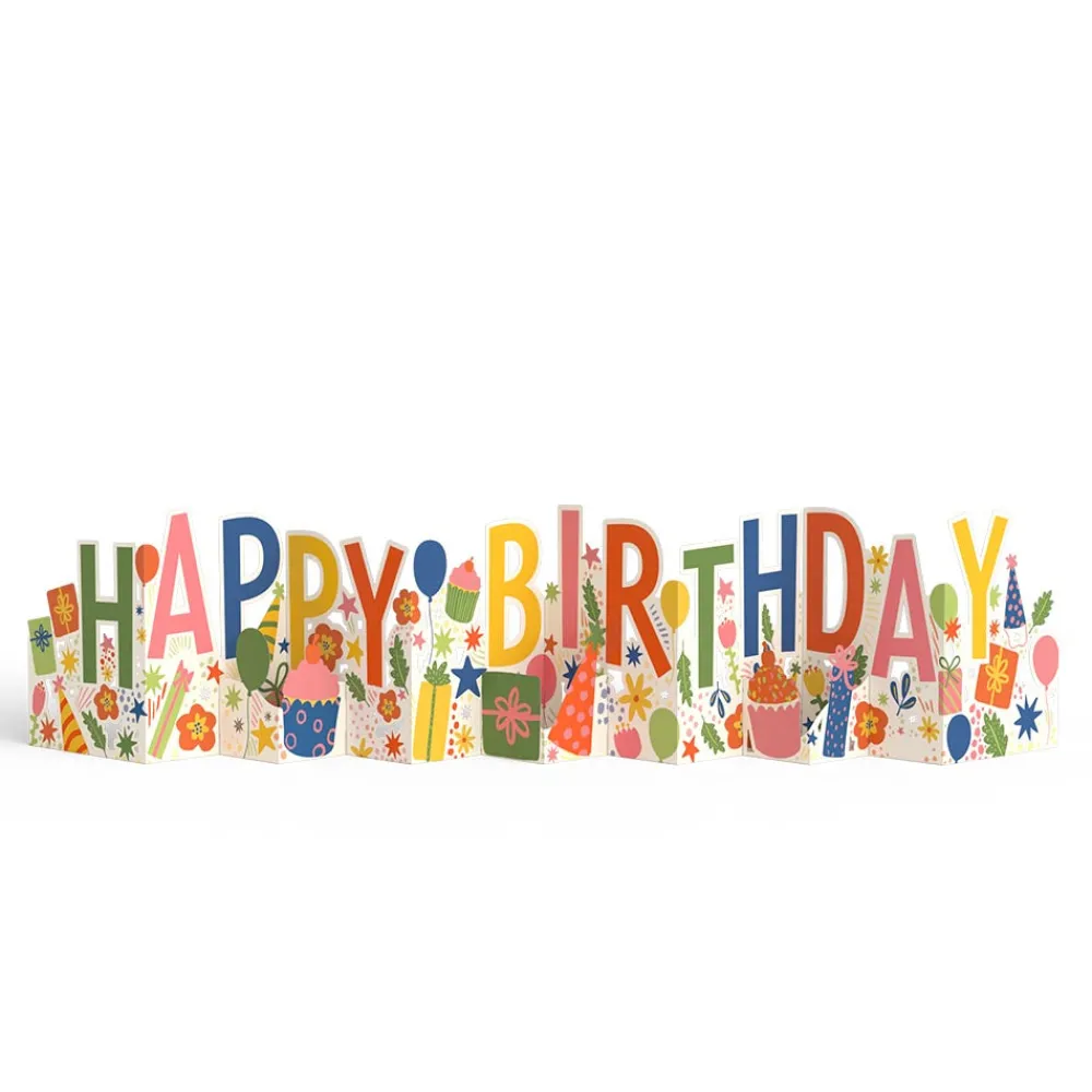 Lovepop Birthday|Her|Happy Birthday Loooooong Card™ (Expands to 2 feet)