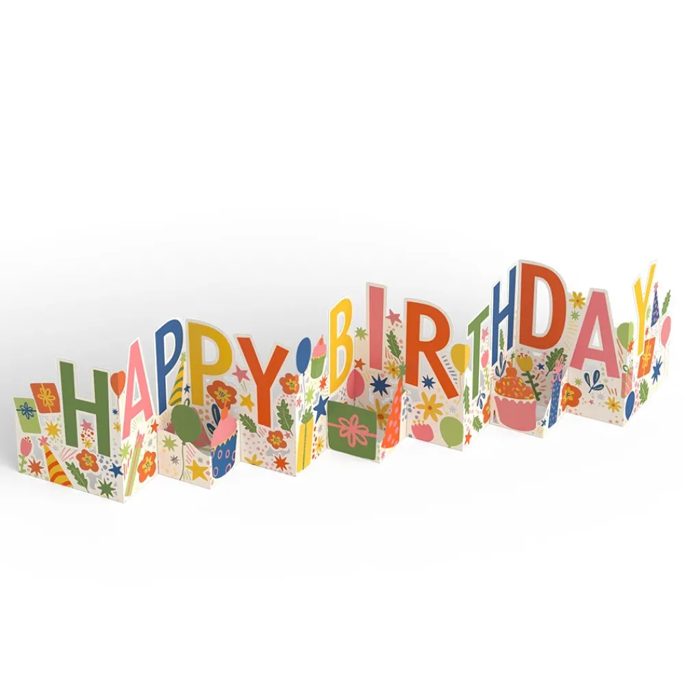 Lovepop Birthday|Her|Happy Birthday Loooooong Card™ (Expands to 2 feet)