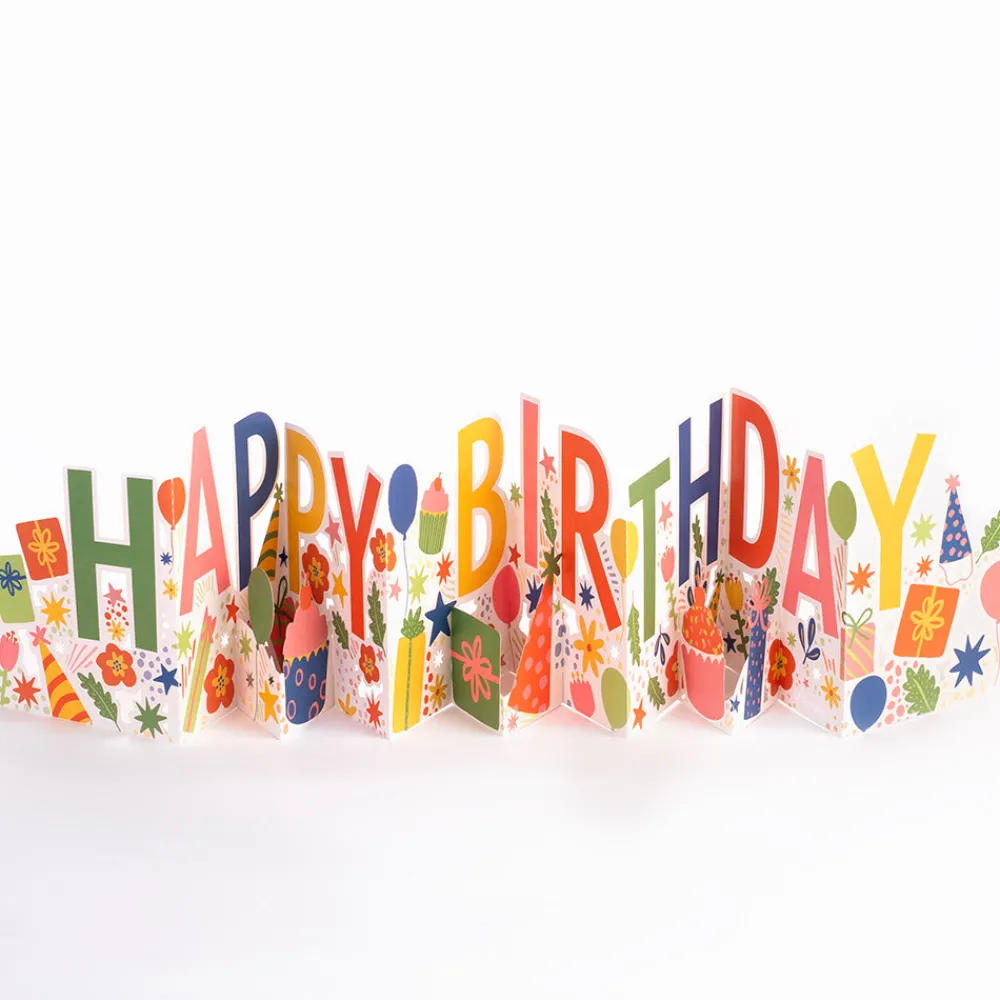 Lovepop Birthday|Her|Happy Birthday Loooooong Card™ (Expands to 2 feet)