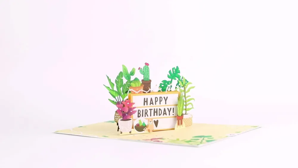 Lovepop Birthday|Her|Happy Birthday Plants Pop-Up Card