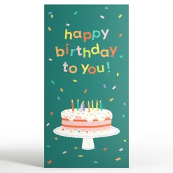 Lovepop Birthday|Happy Birthday to You! Confetti Cake Money Holder