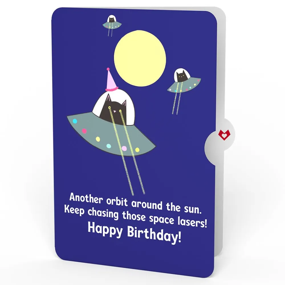 Lovepop Birthday|Happy Birthday with Space Laser Cats Pop-Up Card and Sentiment Set