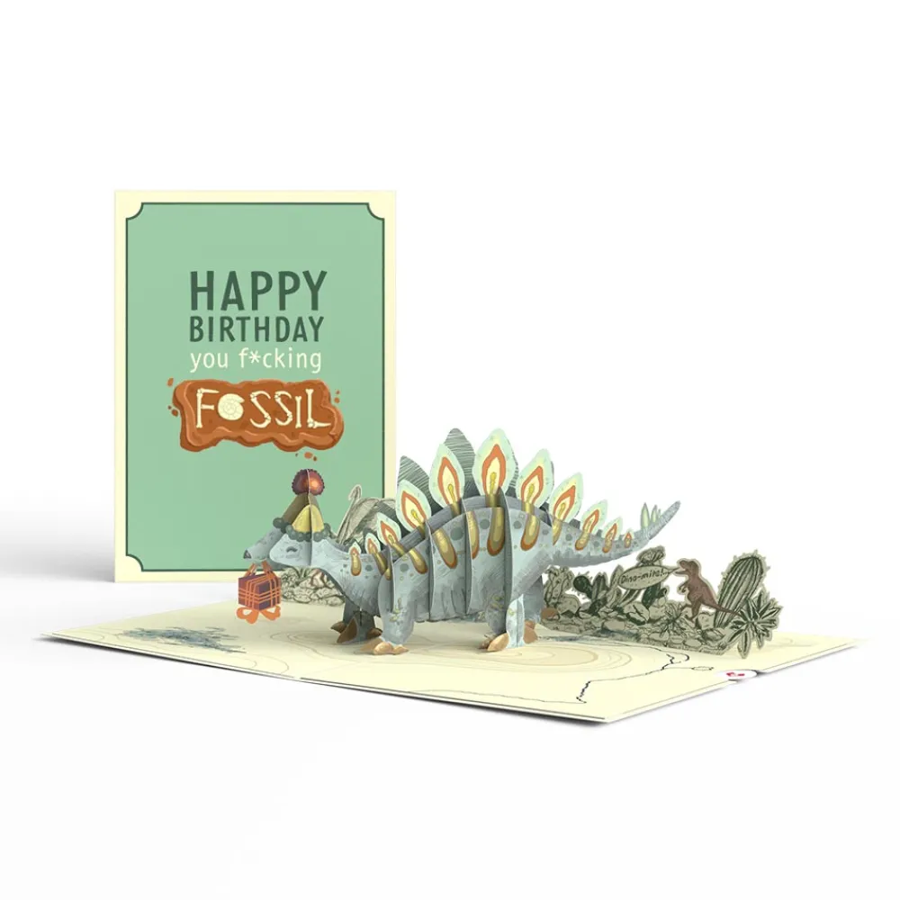 Lovepop Greeting Cards|Birthday|Happy Birthday You F*cking Fossil Pop-Up Card