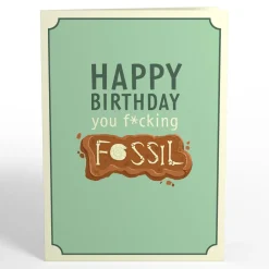 Lovepop Greeting Cards|Birthday|Happy Birthday You F*cking Fossil Pop-Up Card