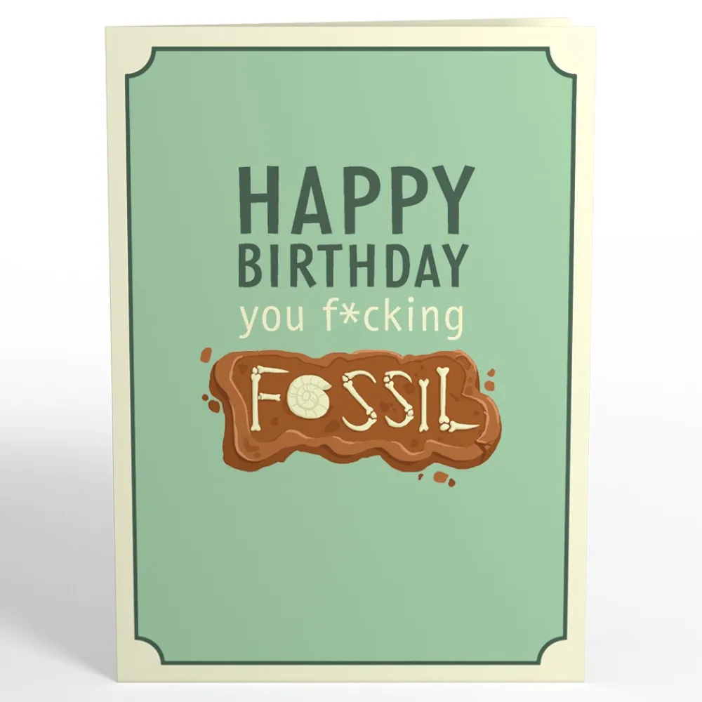 Lovepop Greeting Cards|Birthday|Happy Birthday You F*cking Fossil Pop-Up Card