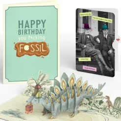 Lovepop Birthday|Happy Birthday You F*cking Fossil Pop-Up Card and Sentiment Set for Any Man