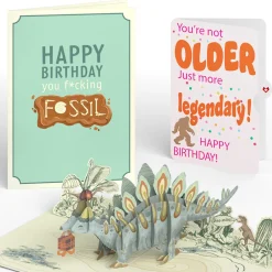 Lovepop Birthday|Happy Birthday You F*cking Fossil Pop-Up Card and Not Older Just More Legendary Sentiment Set