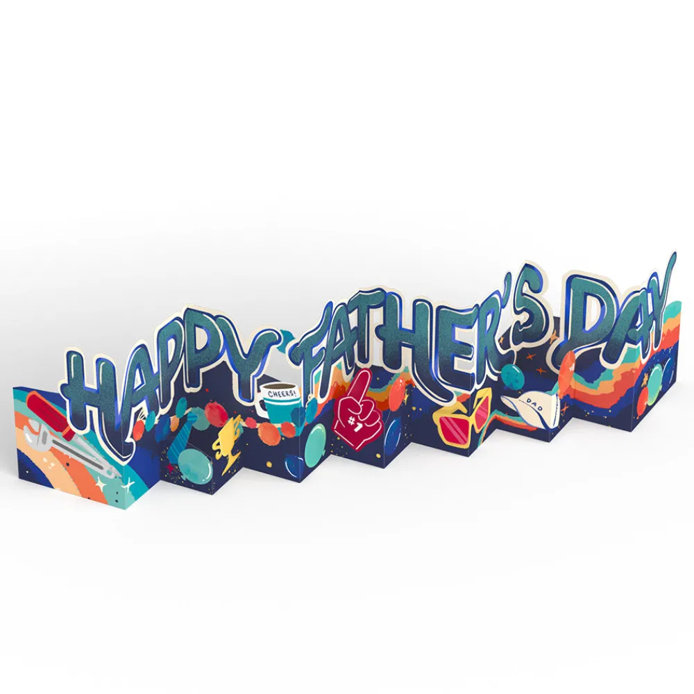 Lovepop Decor|Father'S Day 6/15|Happy Father's Day Loooooong Card™ (Expands to 2 feet)