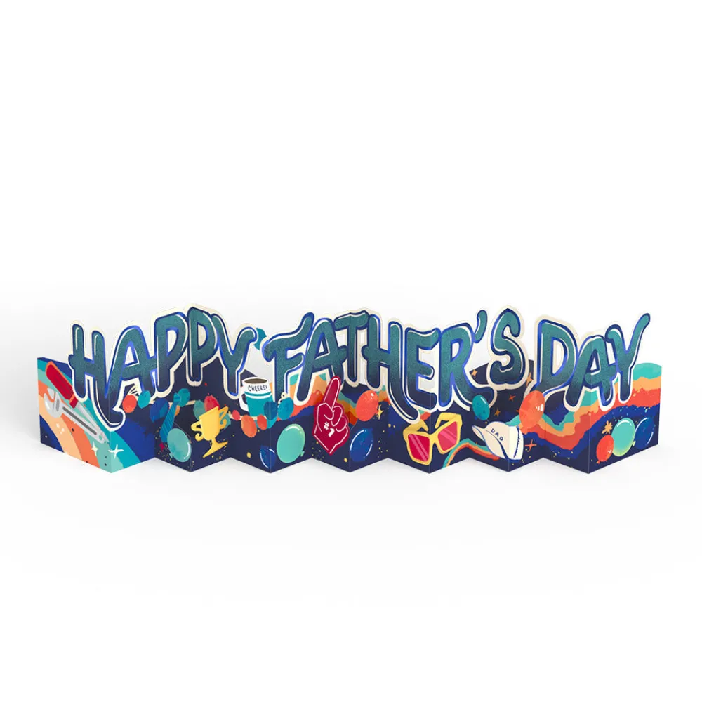Lovepop Decor|Father'S Day 6/15|Happy Father's Day Loooooong Card™ (Expands to 2 feet)