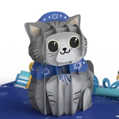 Lovepop Hanukkah 12/14|Happy Hanukkah Cat Pop-Up Card