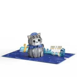 Lovepop Hanukkah 12/14|Happy Hanukkah Cat Pop-Up Card