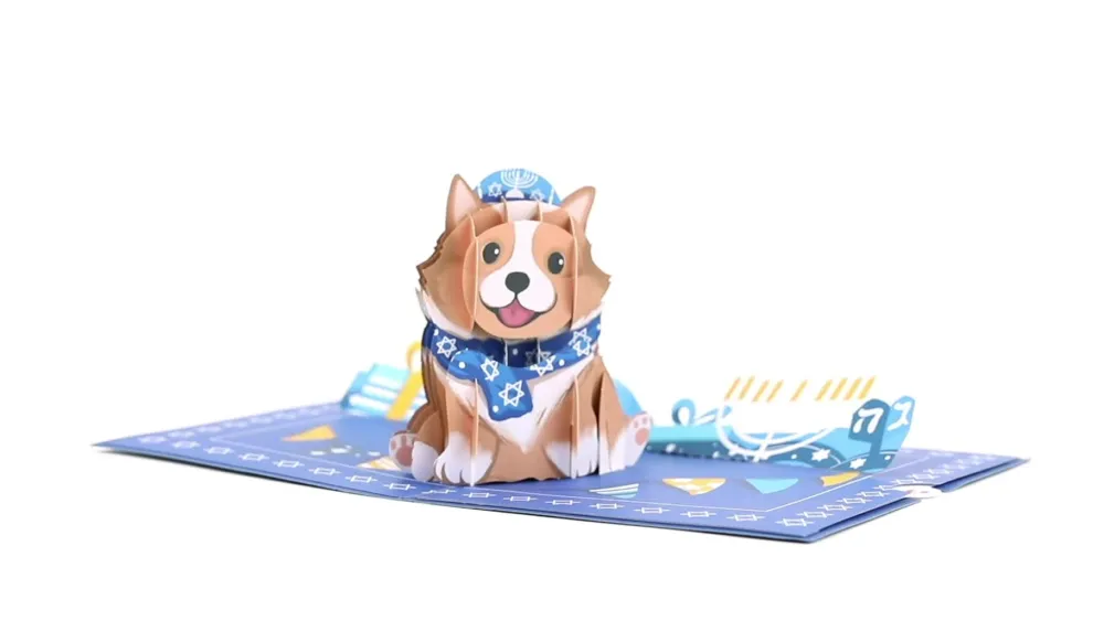 Lovepop Greeting Cards|Hanukkah 12/14|Happy Hanukkah Dog Pop-Up Card