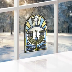 Lovepop Suncatcher Cards|Decor|Happy Hanukkah Menorah Suncatcher Card