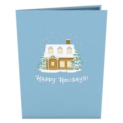 Lovepop Greeting Cards|Christmas 12/25|Happy Holidays House Pop-Up Card
