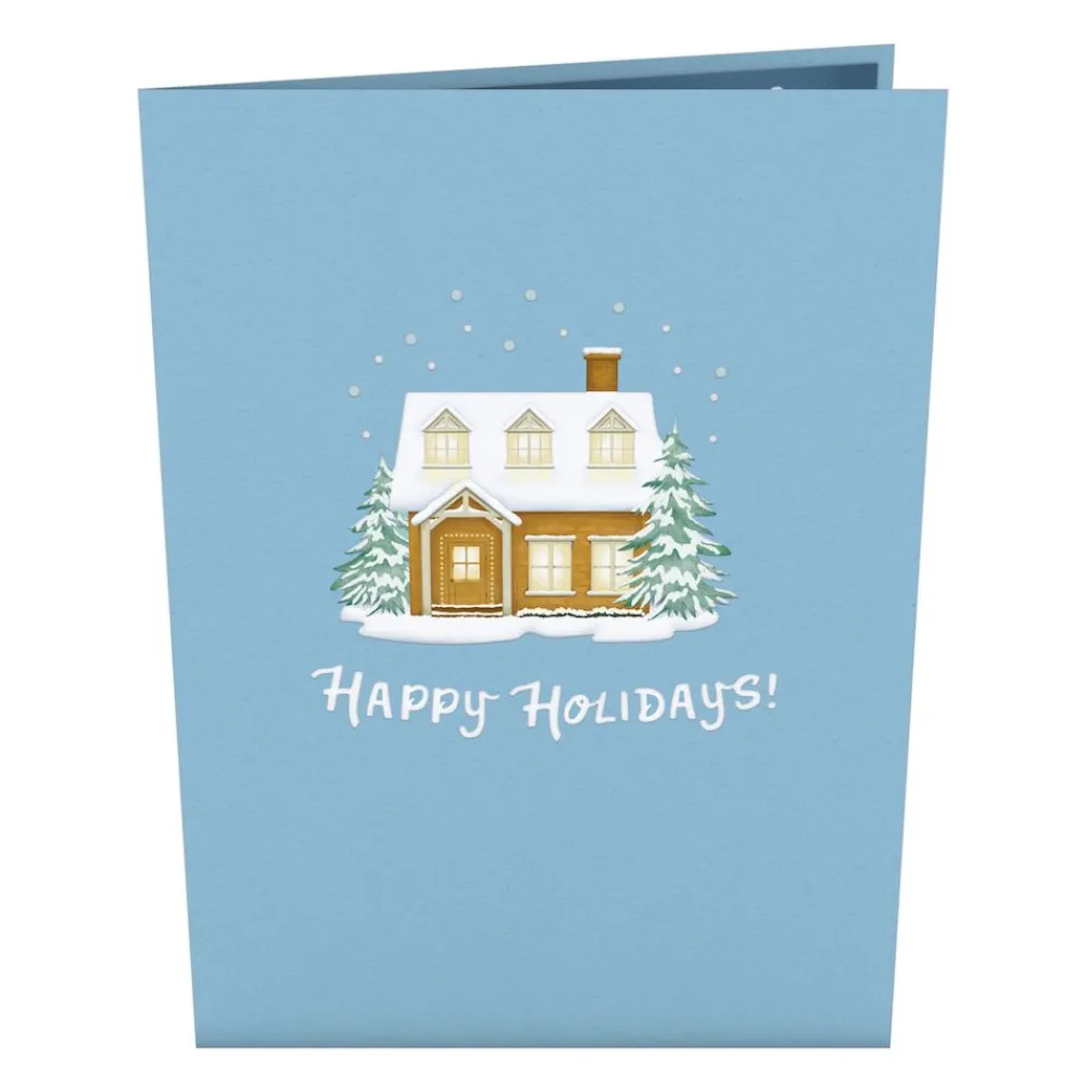 Lovepop Greeting Cards|Christmas 12/25|Happy Holidays House Pop-Up Card