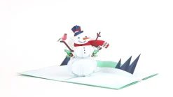 Lovepop Greeting Cards|New Year 1/1|Happy Holidays Snowman Pop-Up Card