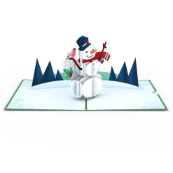 Lovepop Greeting Cards|New Year 1/1|Happy Holidays Snowman Pop-Up Card