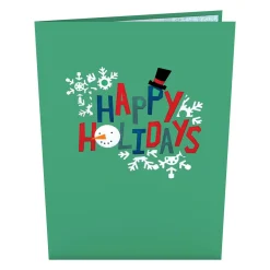 Lovepop Greeting Cards|New Year 1/1|Happy Holidays Snowman Pop-Up Card